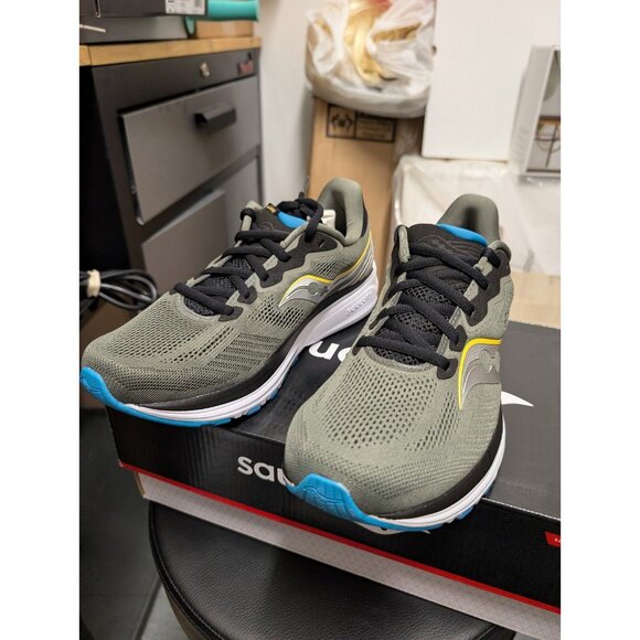 Saucony Men's Ride 14 Running Shoes, Rockface/Topaz, size 9 - Picture 2 of 6